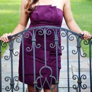 Wine Ruffle Dress